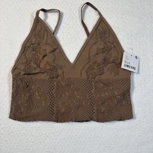 Free People Brown Lace Bralette